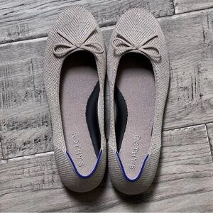 Rothy's Women's Light Gray Knit Flats